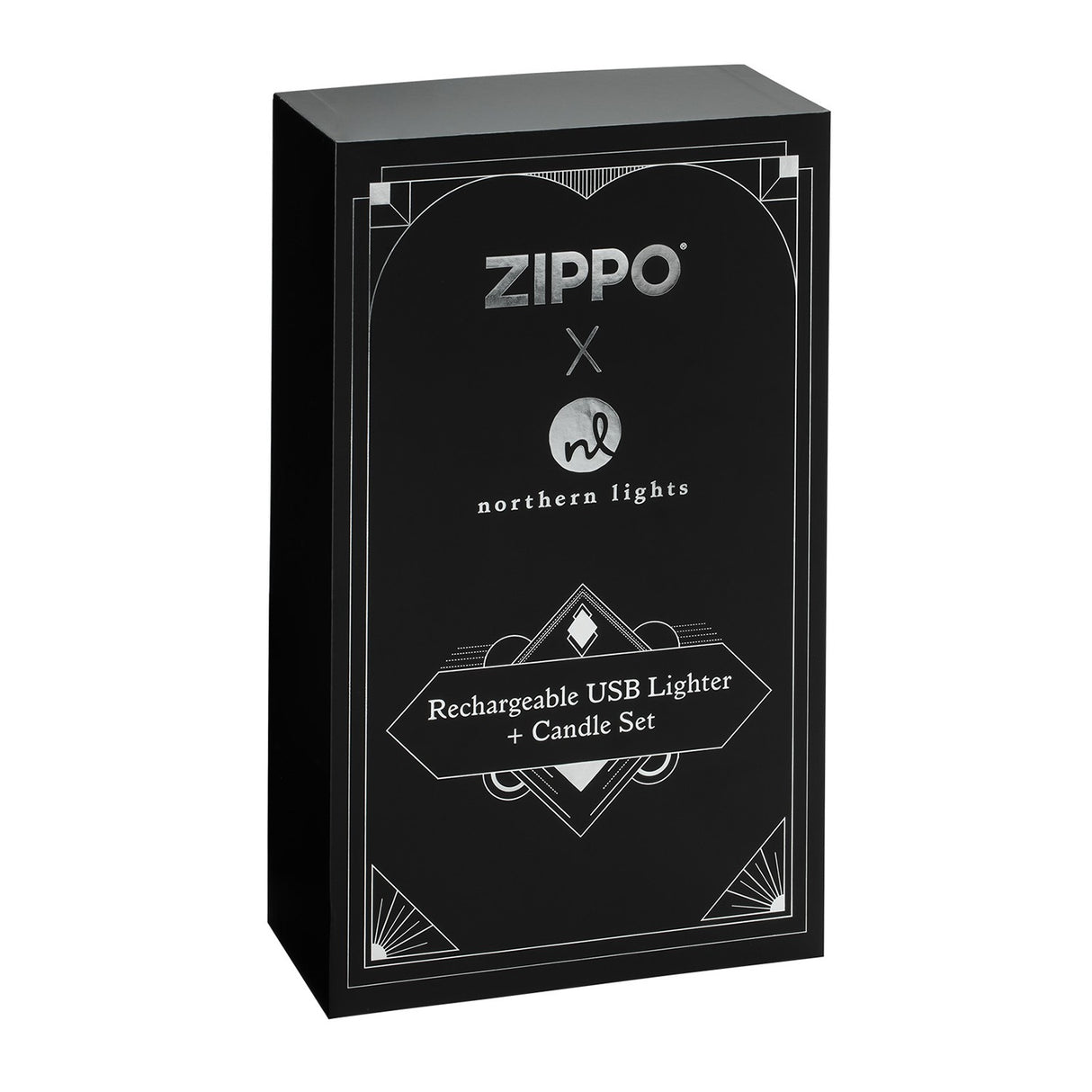 Zippo® Rose Gold Rechargeable Candle Lighter & 8 oz Champagne Candle Gift Set