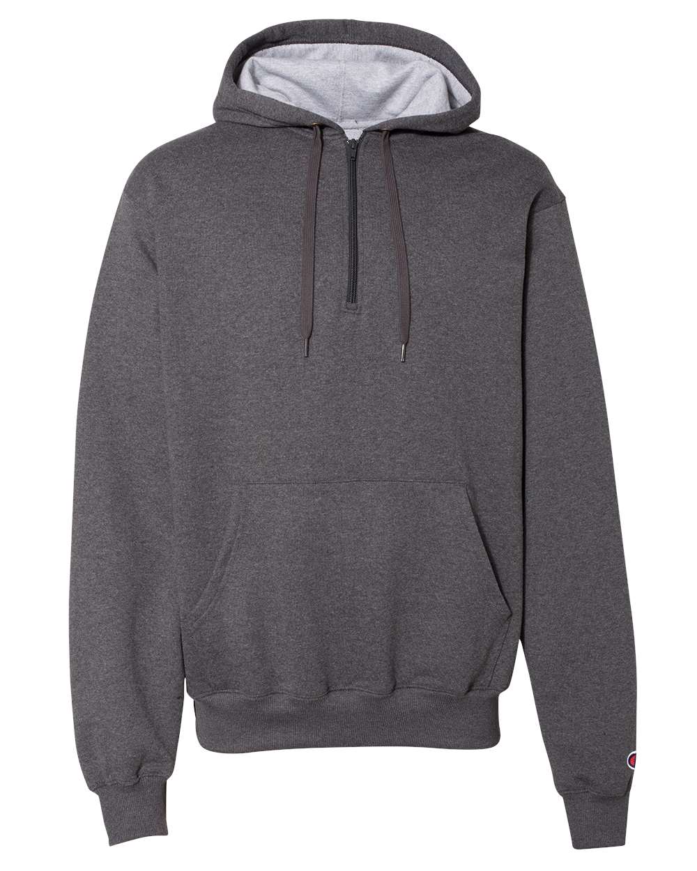 Champion® Cotton Max Hooded Quarter Zip Sweatshirt