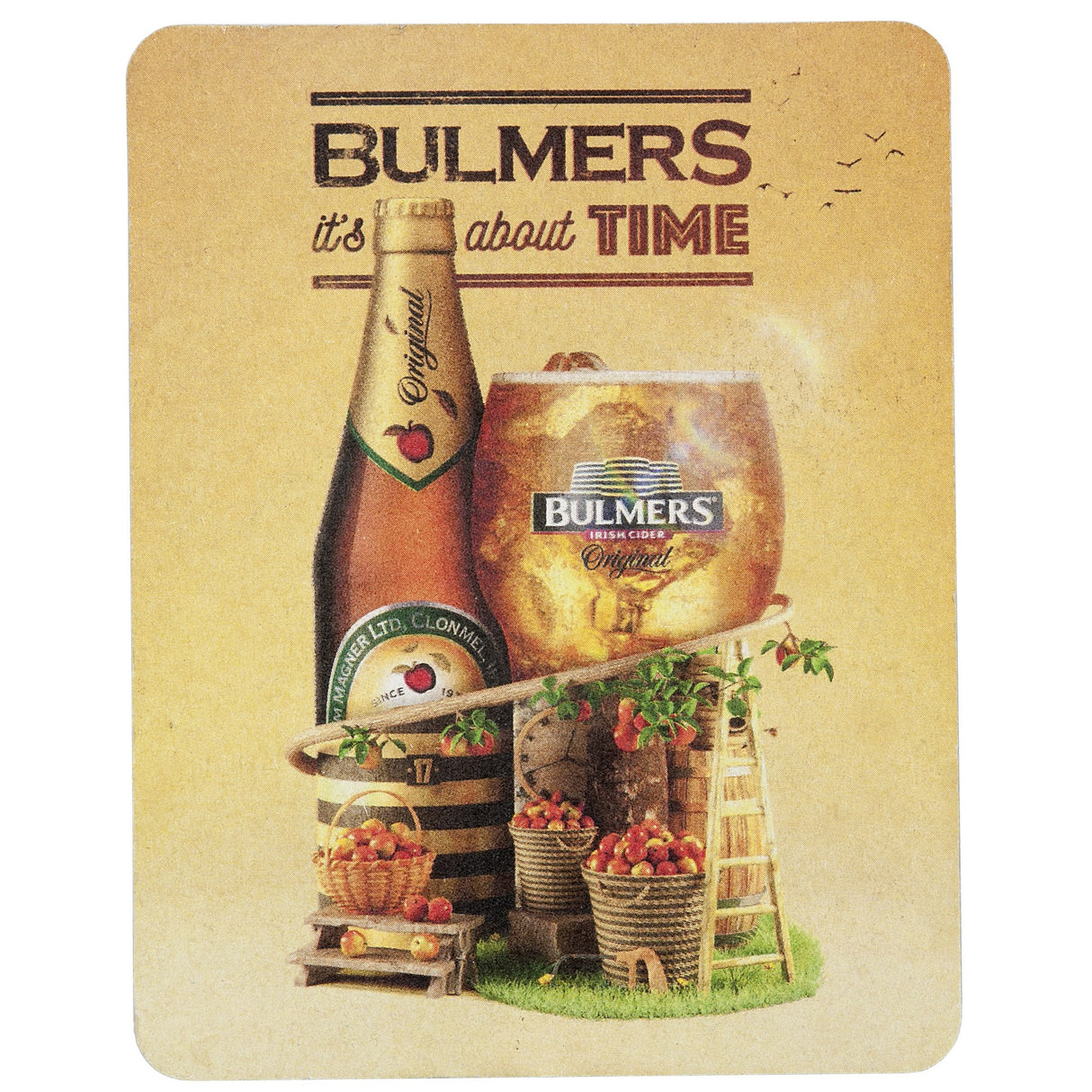 Full Color Process 40 Point Rectangle Pulp Board Coaster