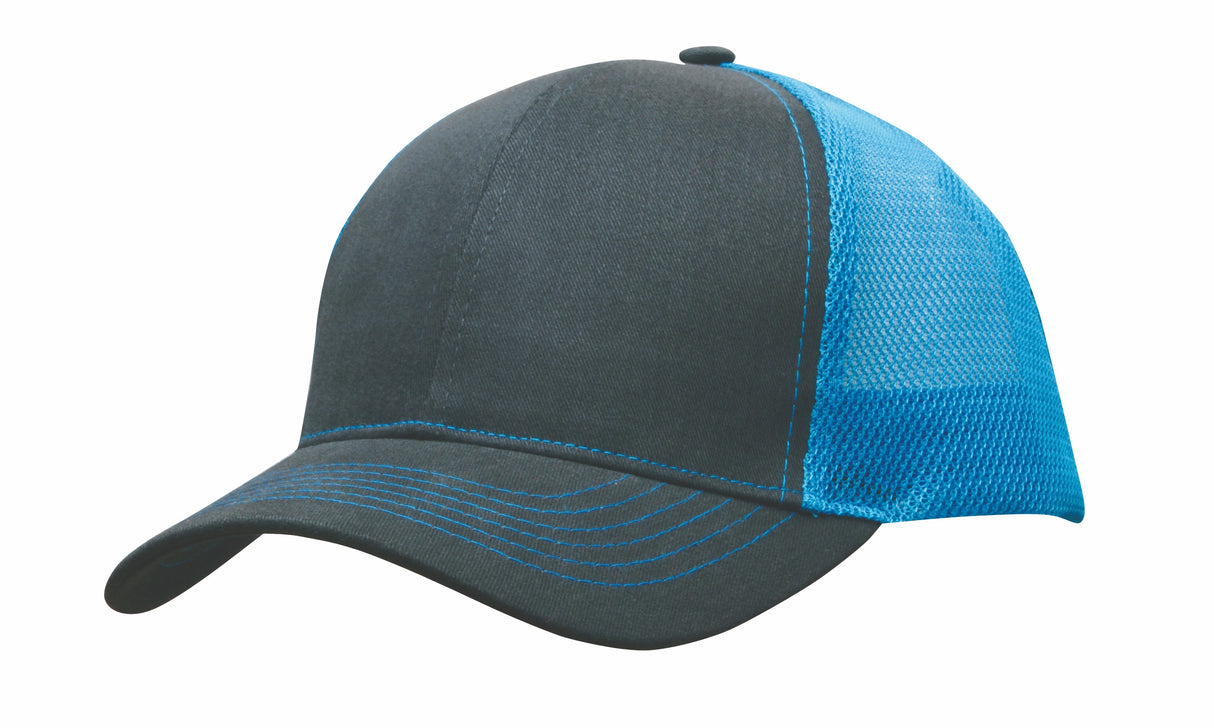 Brushed Cotton Cap w/Mesh Back