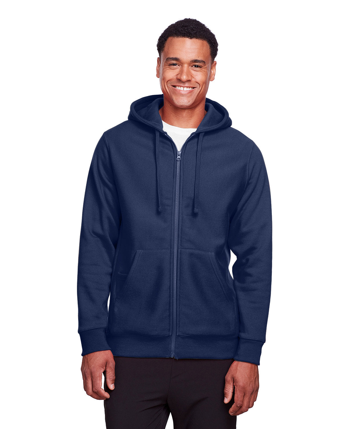 000237 Team 365 Men's Zone HydroSport Heavyweight Full-Zip Hooded Sweatshirt
