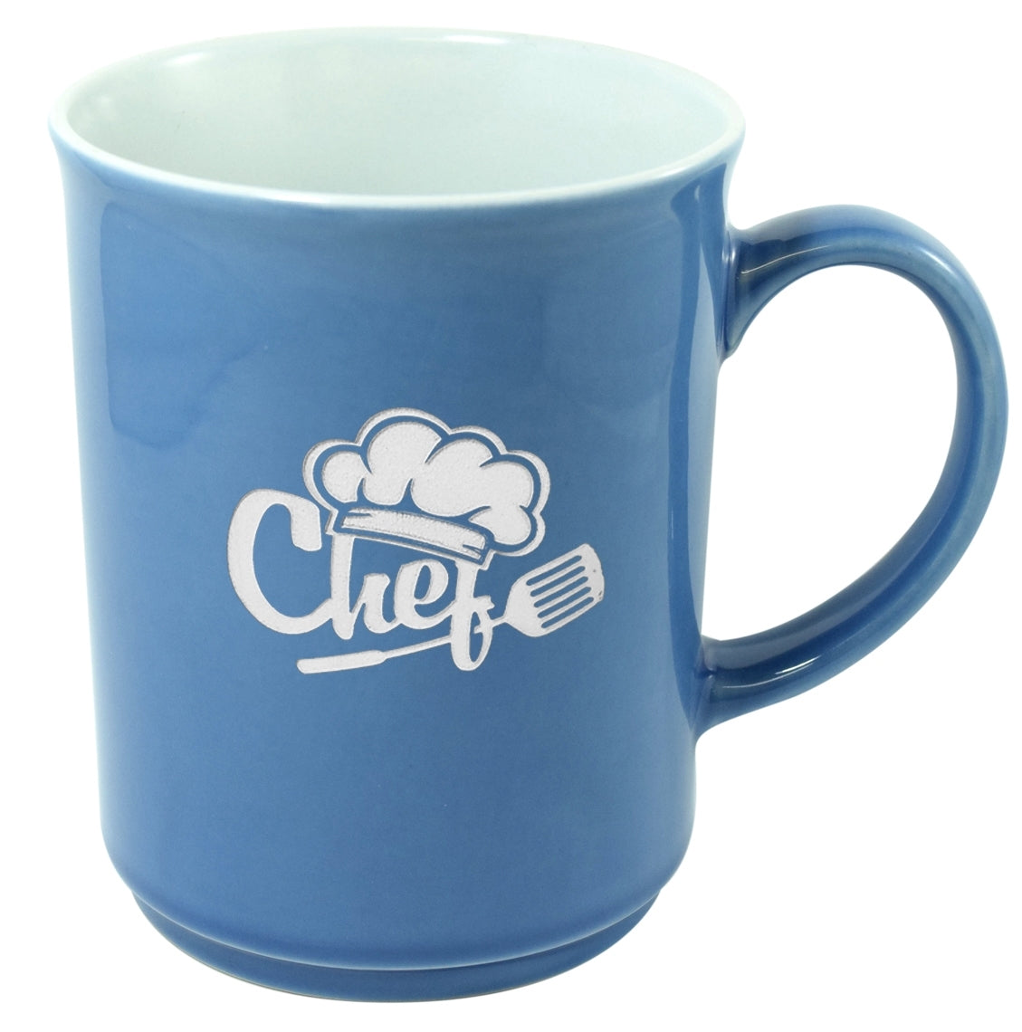 Cyprus 2tone blue/white 14oz mug in a Ripple gift box - Etched