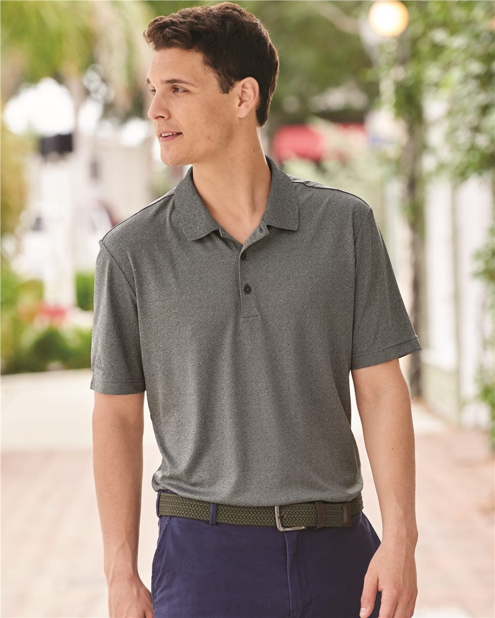 Adidas Heathered Sport Polo Shirt