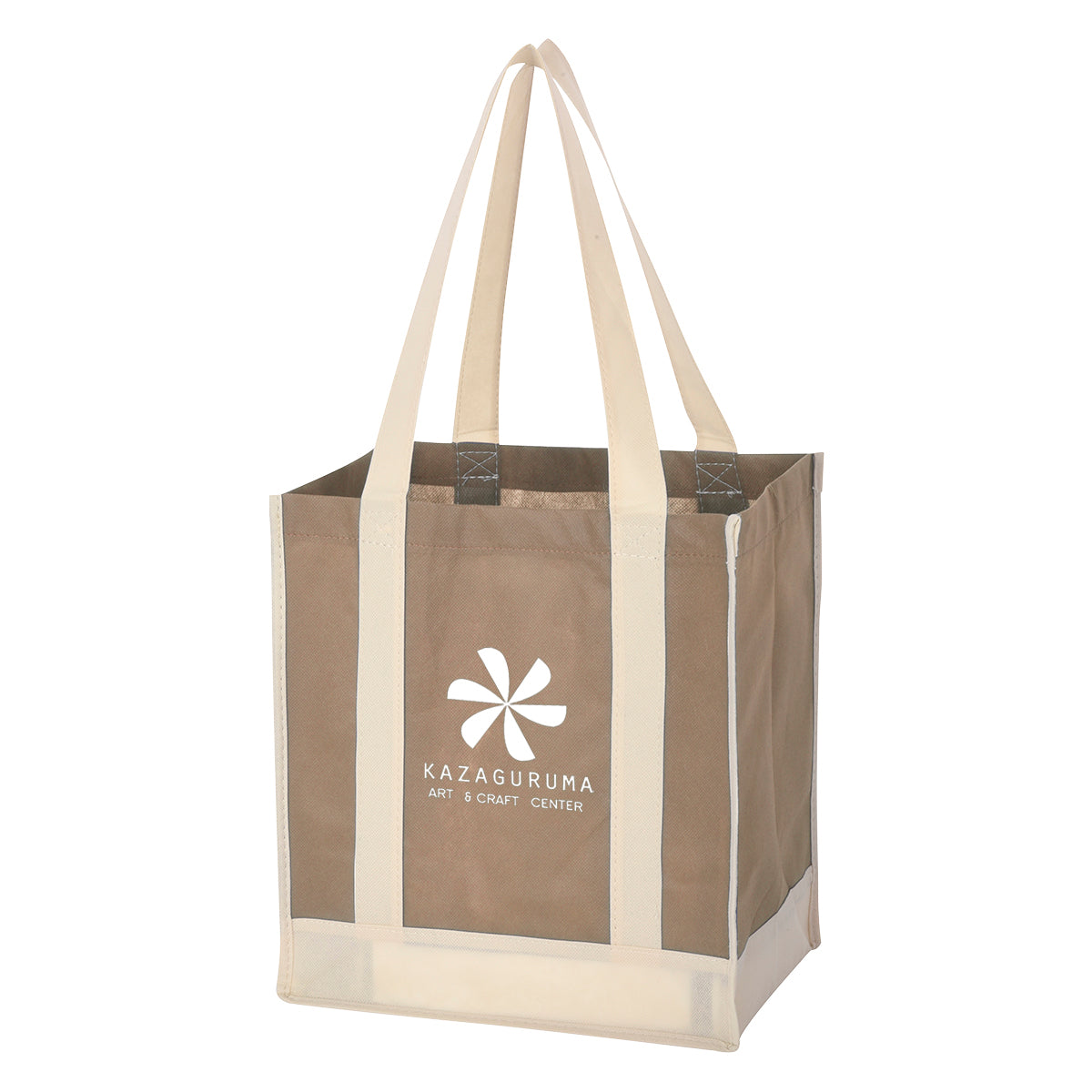 000440 Non-woven Two-tone Shopper Tote Bag