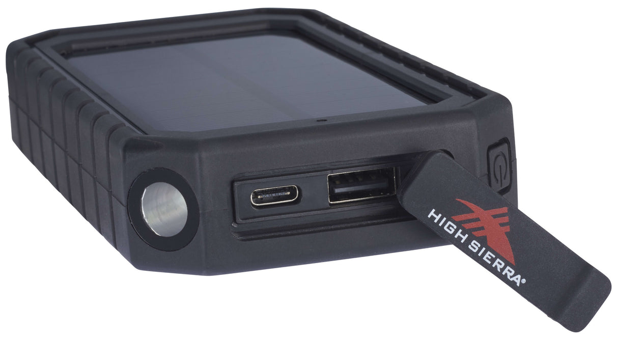 High Sierra IPX 5 Solar Fast Wireless Power Bank
