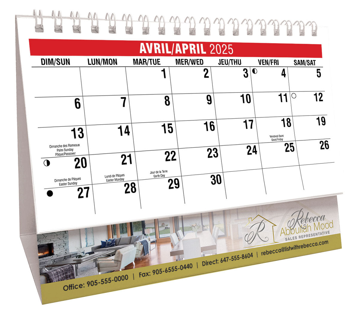 Scenes of Canada (English/French) Desk Tent Calendar