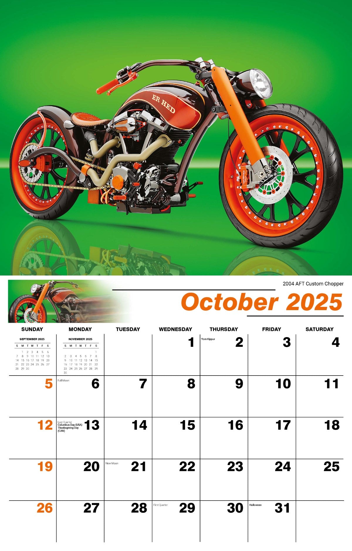 Galleria Wall Calendar 2025 Motorcycle Mania Calendar