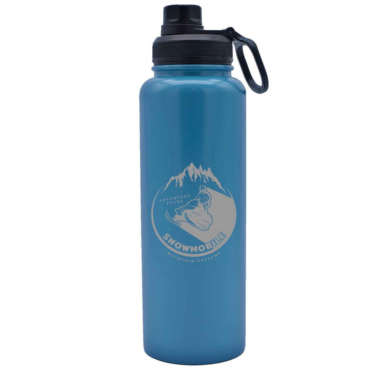 Kootenay 40oz double wall stainless steel vacuum bottle matte blue