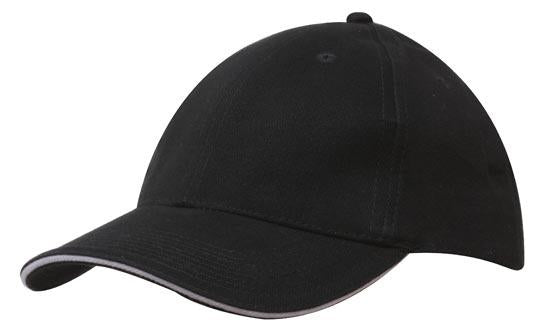 Unstructured Brushed Cotton Cap w/Sandwich Trim