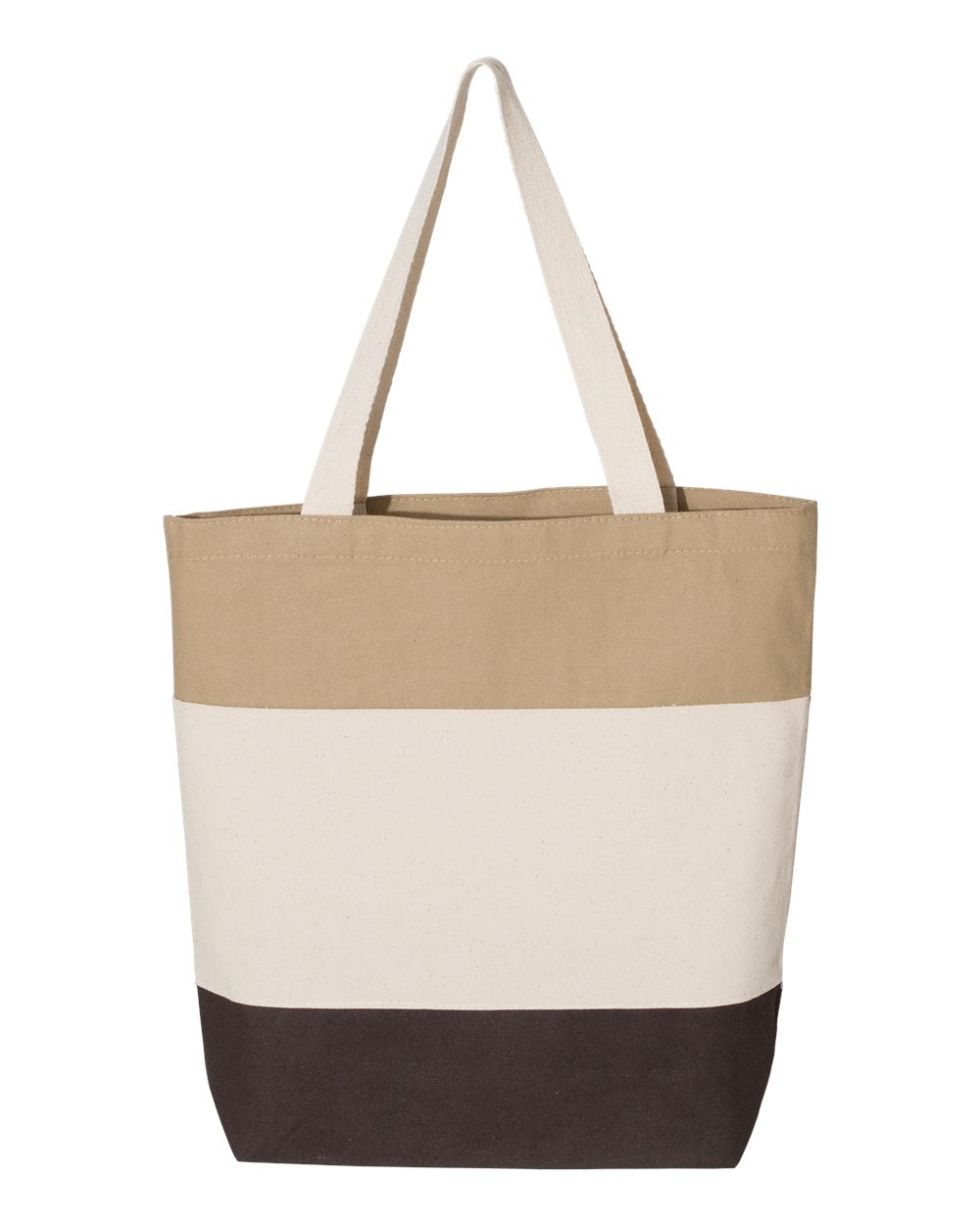 Q-Tees 11L Tri-Color Tote Bag