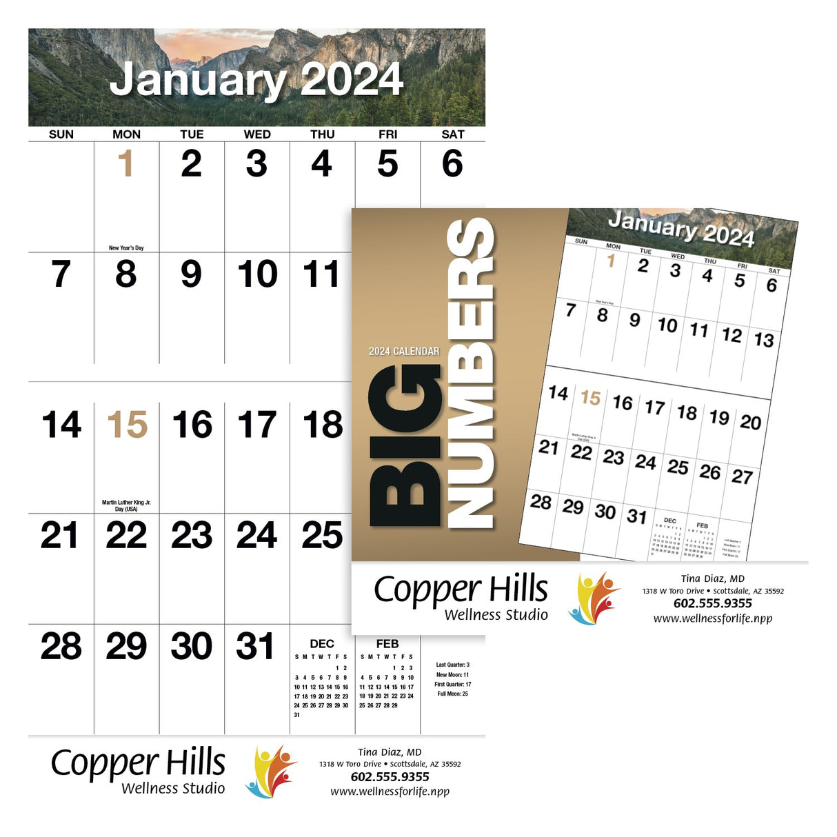 Big Numbers Appointment Calendar - Stapled