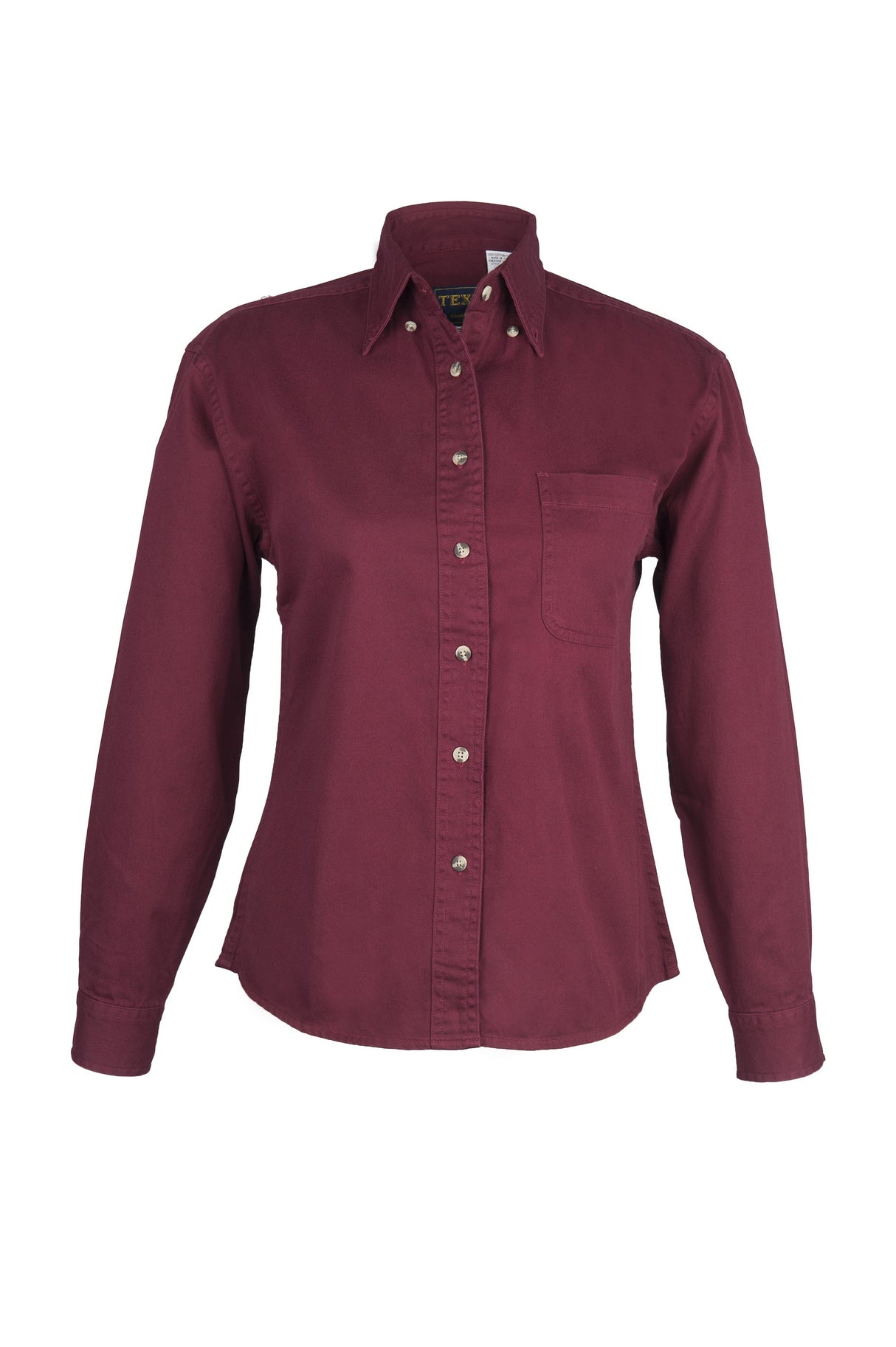 Ladies 100% Cotton Twill Long Sleeve Shirt (Mulberry) (XS-2XL)