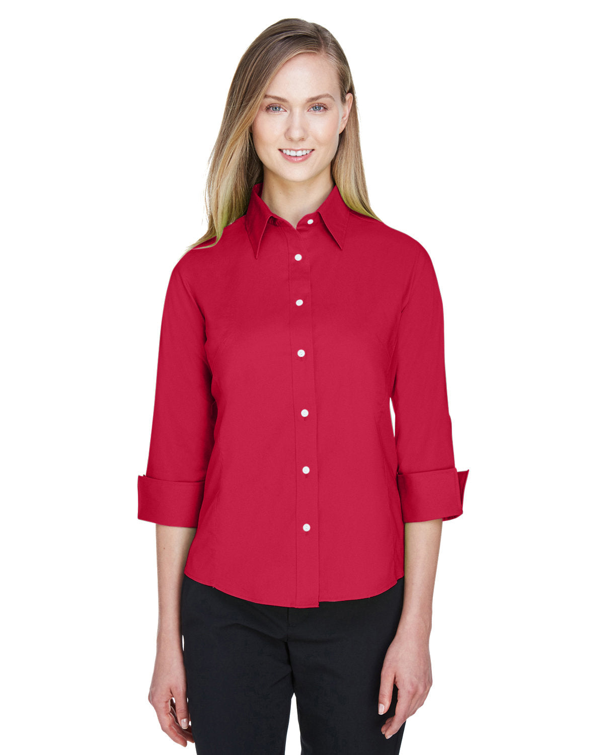 DEVON AND JONES Ladies' Perfect Fit? 3/4-Sleeve Stretch Poplin Blouse