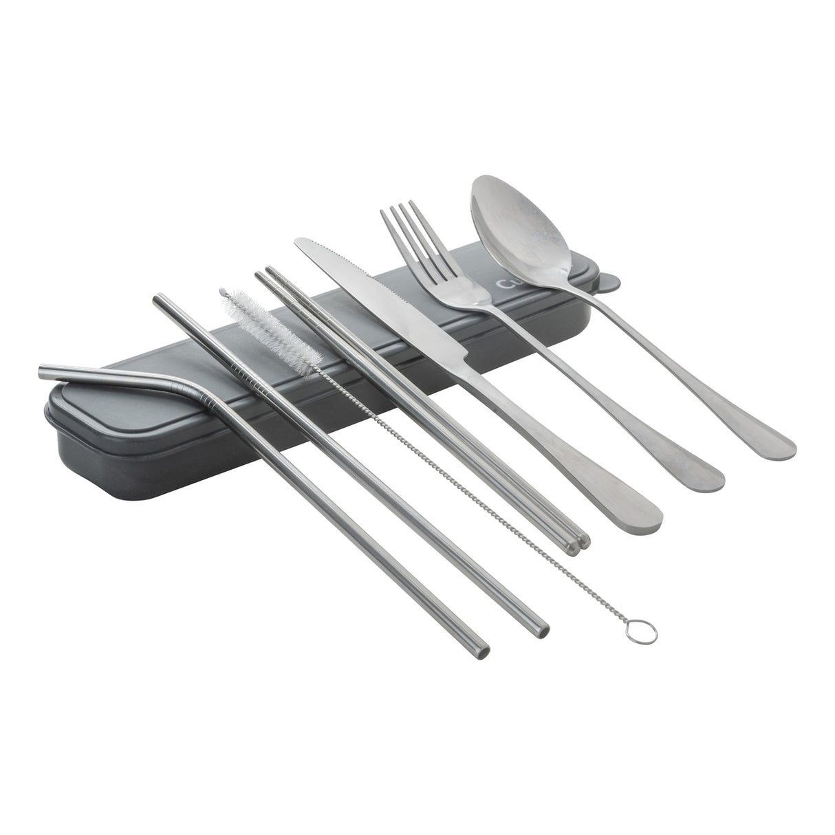 Personal Cutlery Set of 8, Stainless Steel with Biodegradable Case