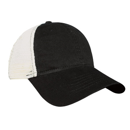 Bio-Washed Cotton Twill Front w/Soft Mesh Side & Back