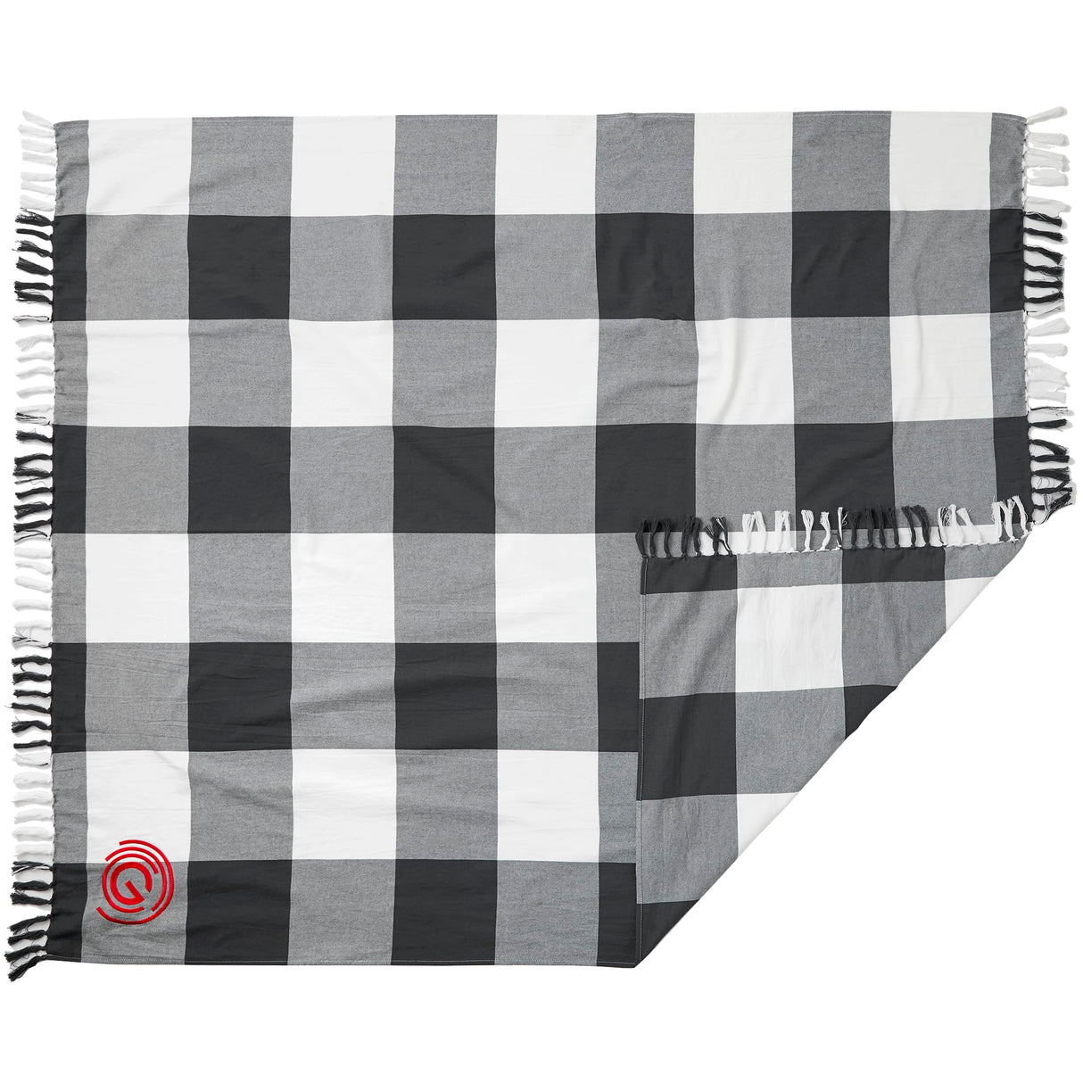Field & Co. 100% Organic Cotton Check Throw Blanket