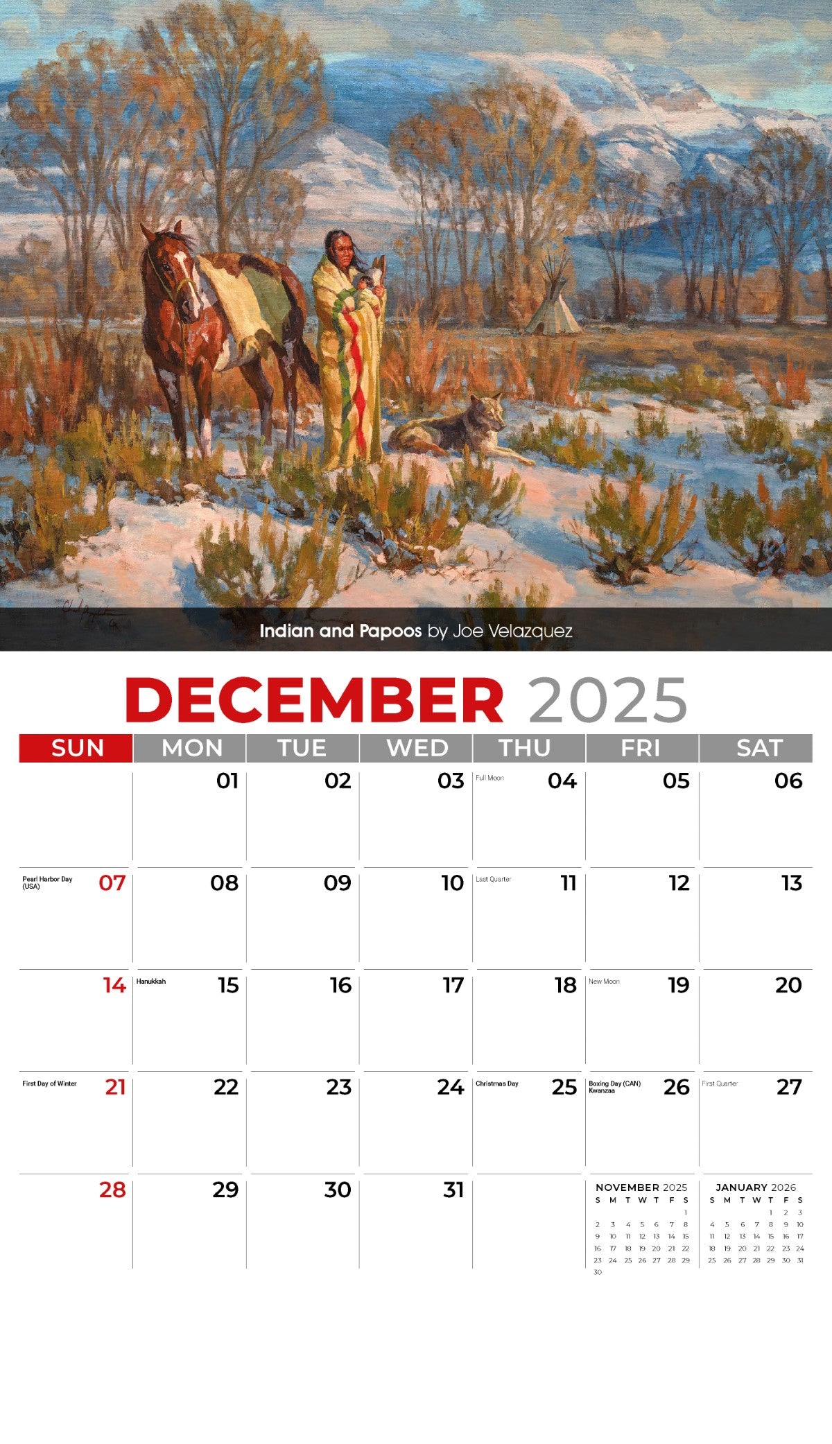 Galleria Wall Calendar 2025 Spirit of the West