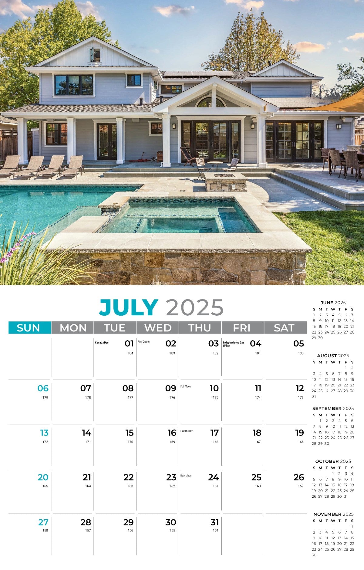 Galleria Wall Calendar 2025 Homes