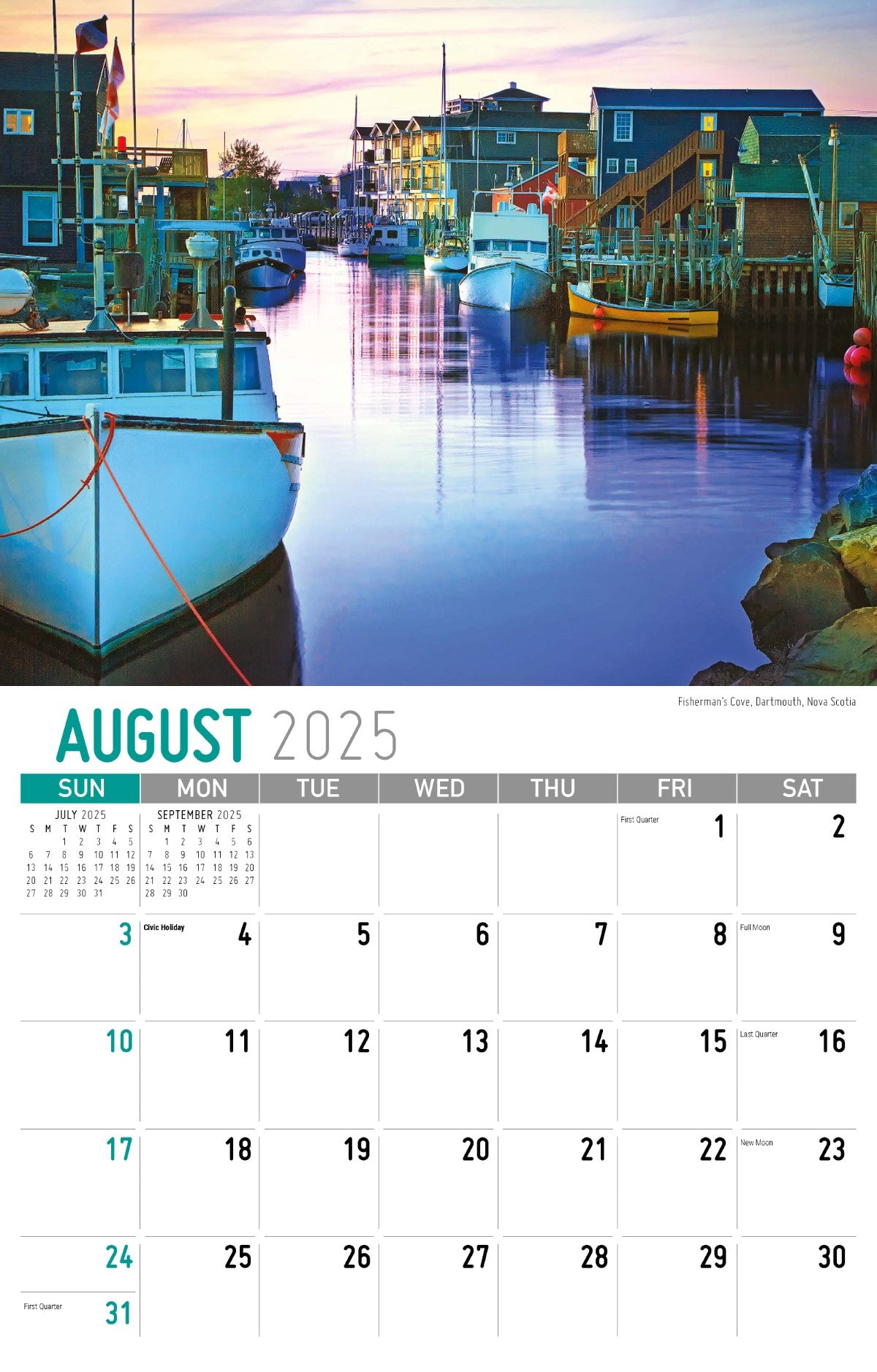 Galleria Wall Calendar 2025 Scenes of Atlantic Canada