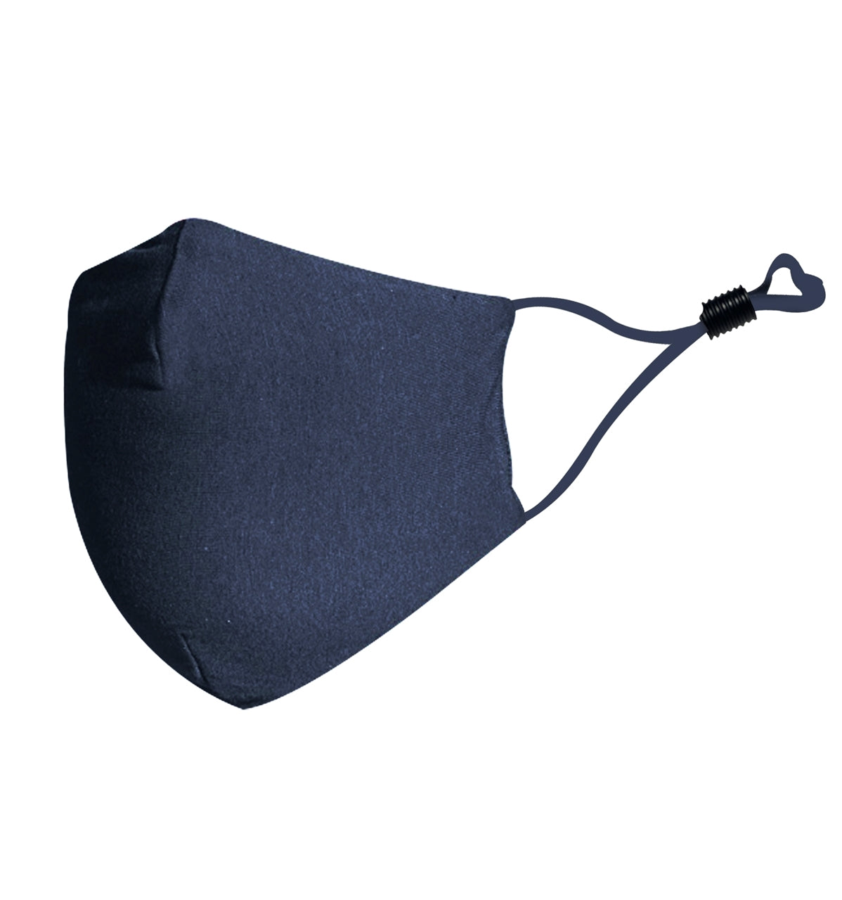 Adult Size Fashion Face Mask with adjusters, 100% Cotton, 2 layer, navy - Blank