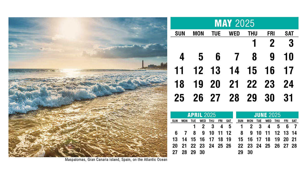 Galleria Sun, Sand & Surf Desk Tent Calendar