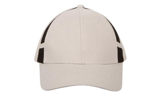 Brushed Heavy Cotton Cap w/Crown Inserts, Contrasting Peak Under & Strap