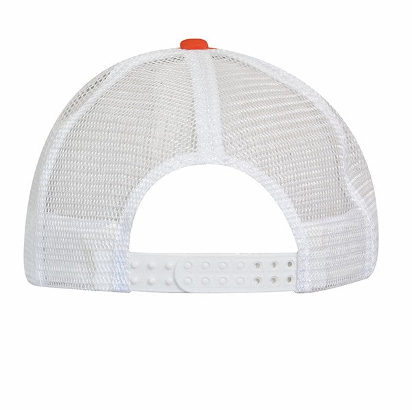 5-Panel Poly Foam Mesh Trucker Cap w/Flat Bill (2-Tone)