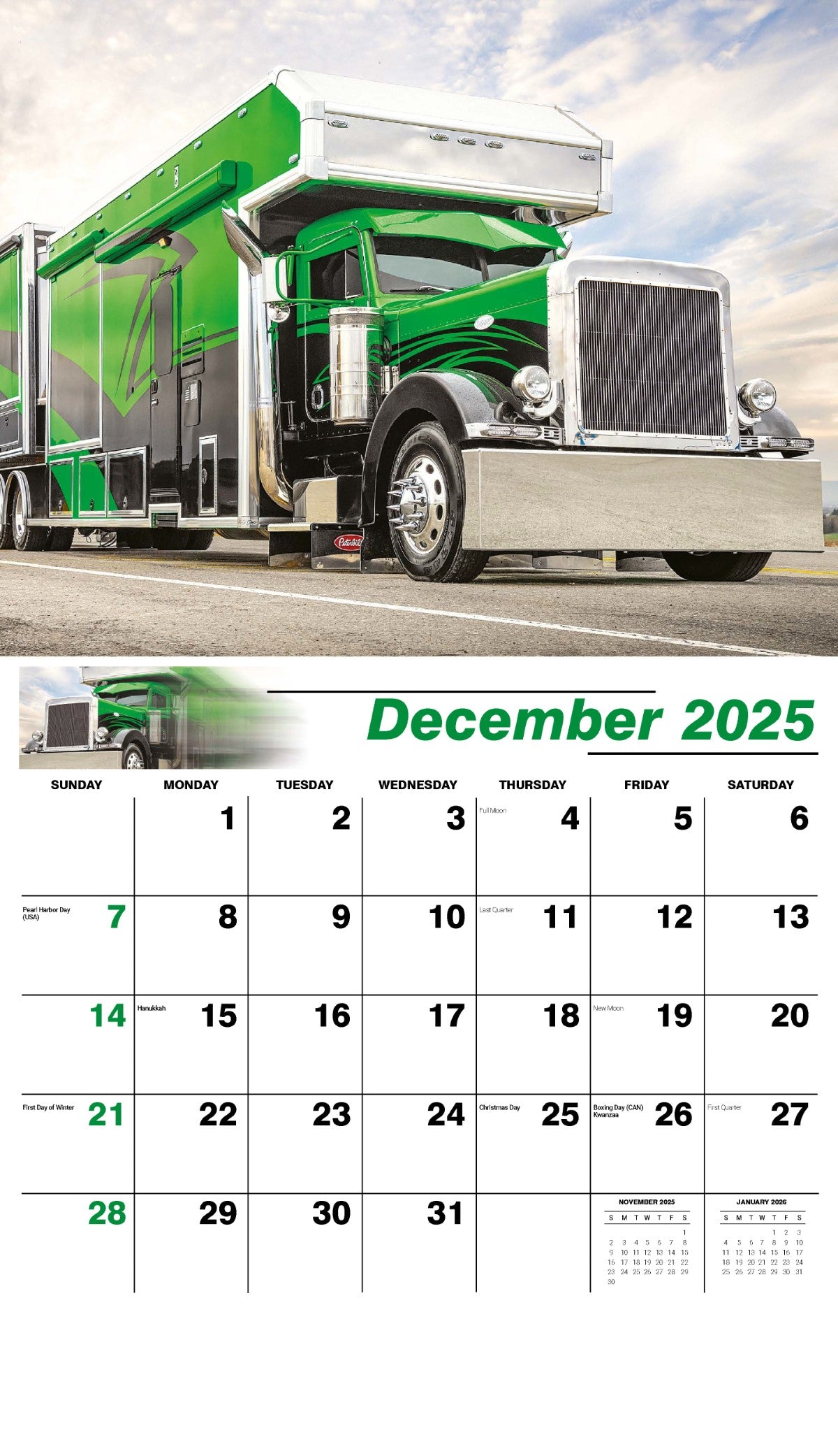 Galleria Wall Calendar 2025 Kings of the Road