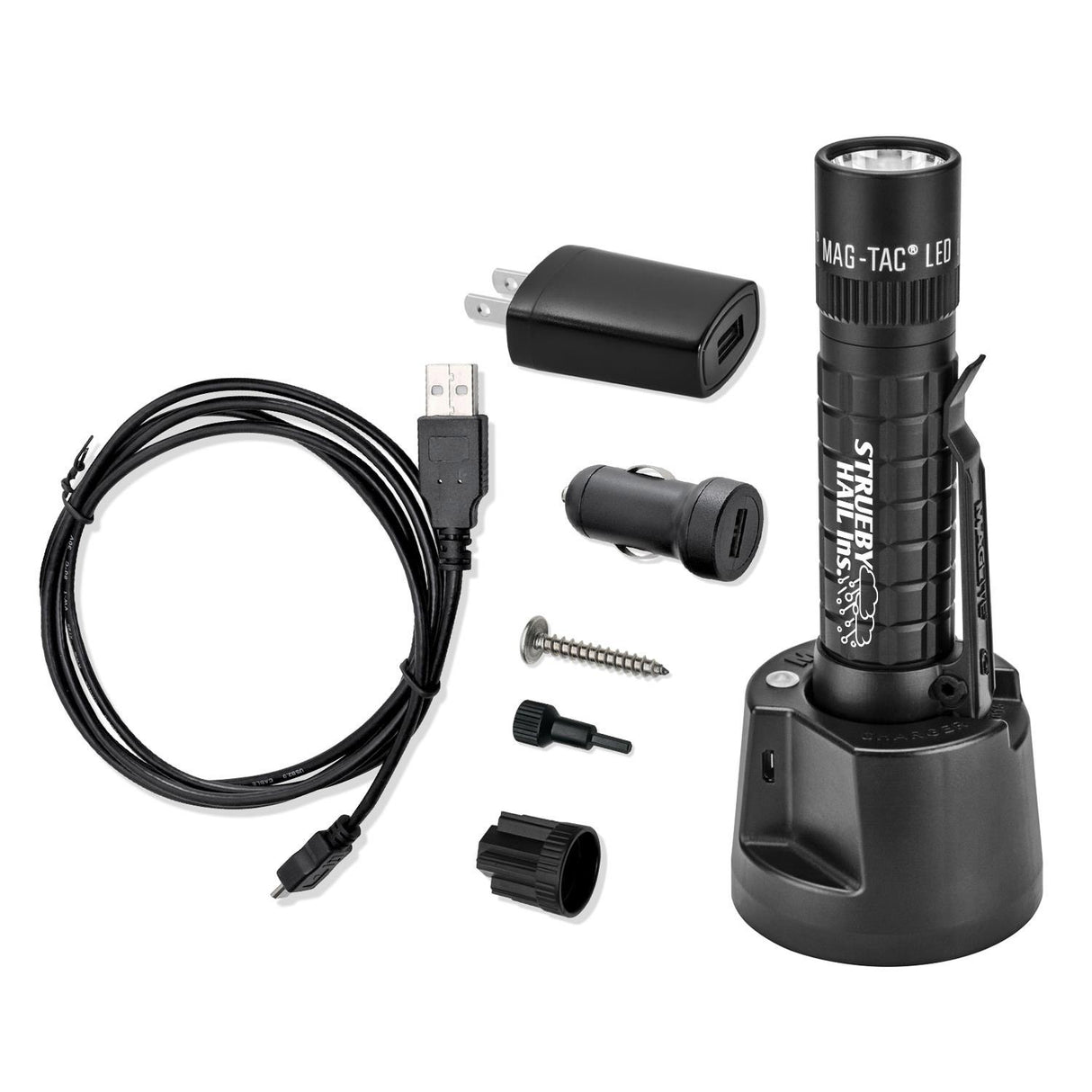 Maglite Magtac LED Rechargeable Flashlight System Plain Bezel