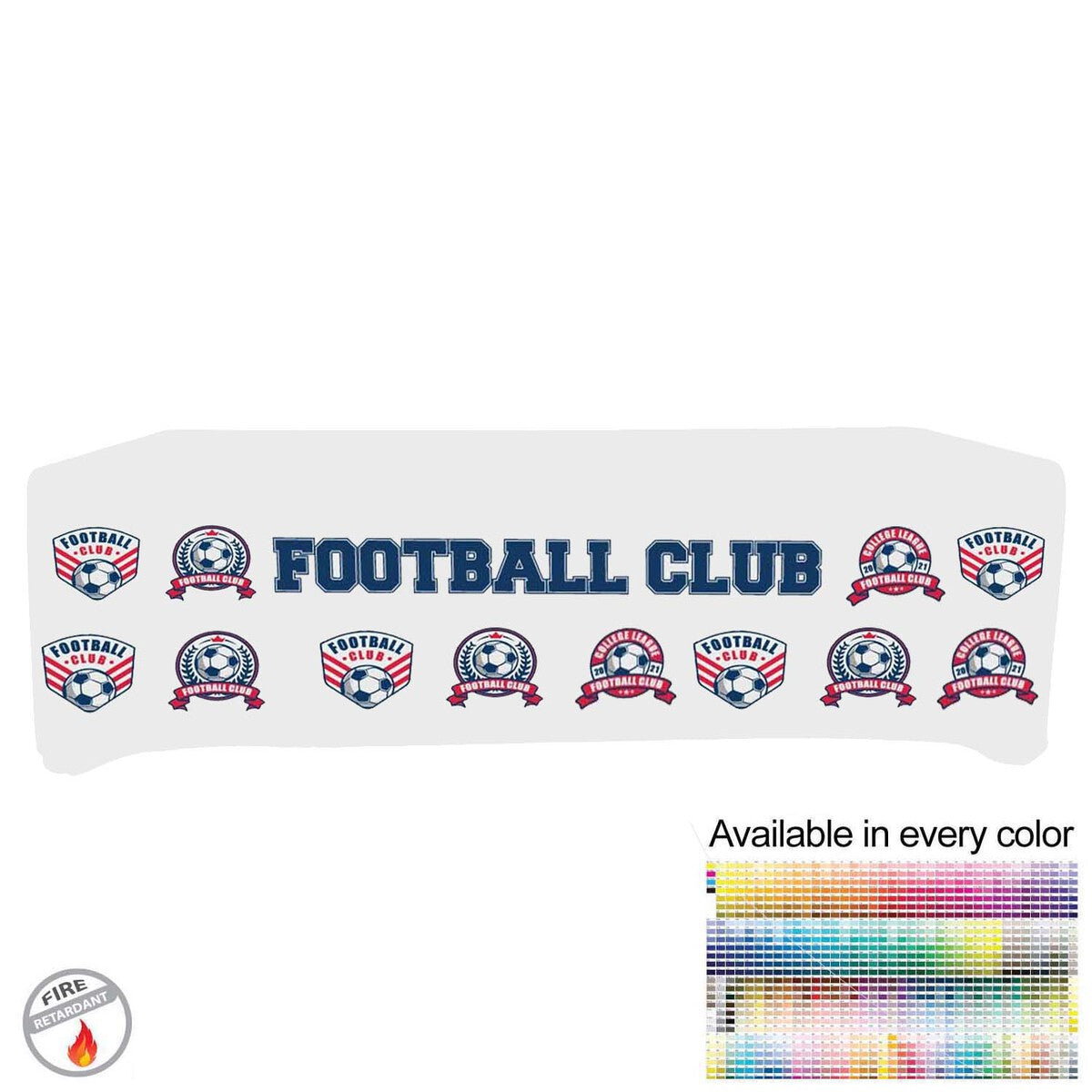 Tradeshow Booth Package Supreme, 10' EuroFit Wall Display and PREMIUM 8' Sublimated Tablecloth