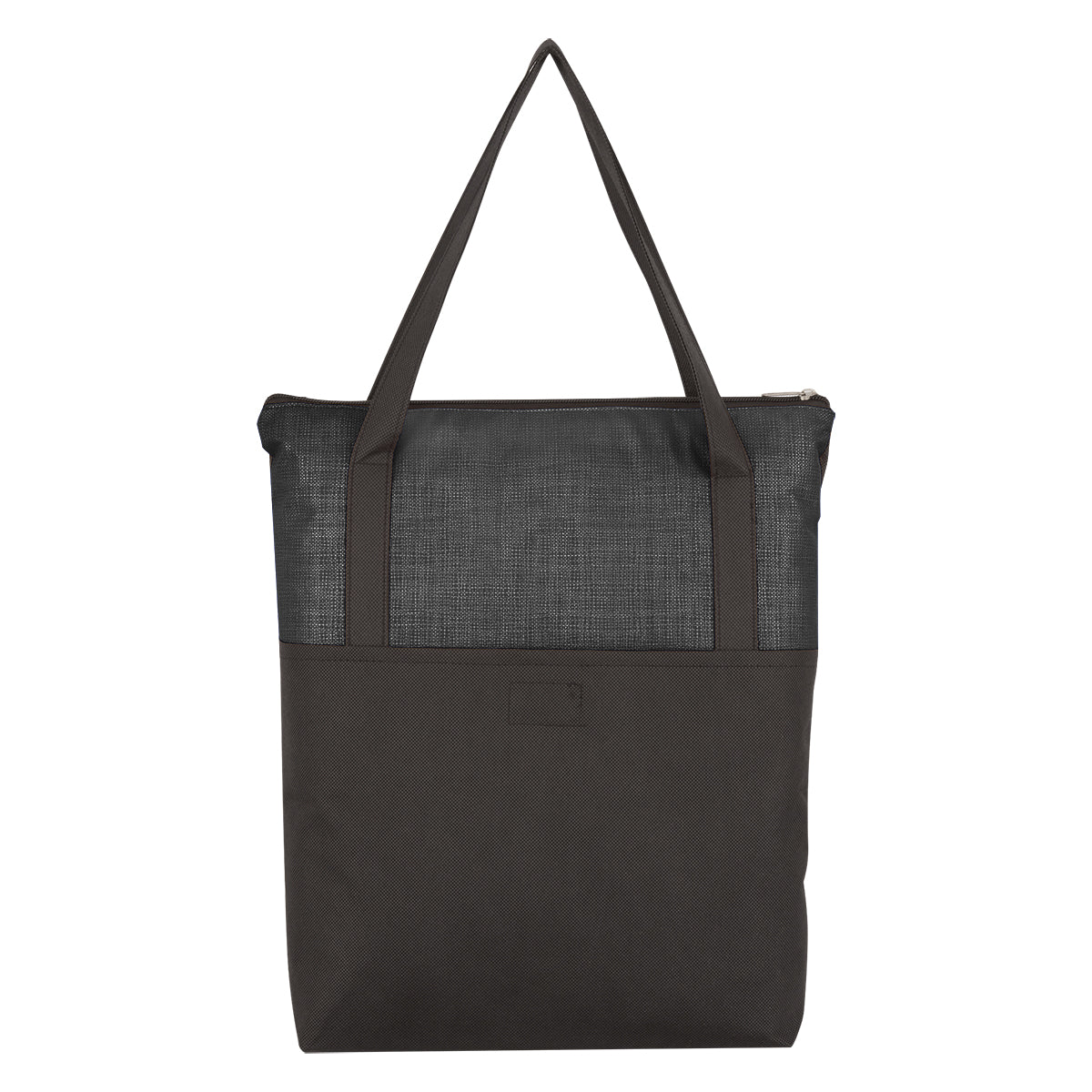 Crosshatch Non-woven Zippered Tote Bag