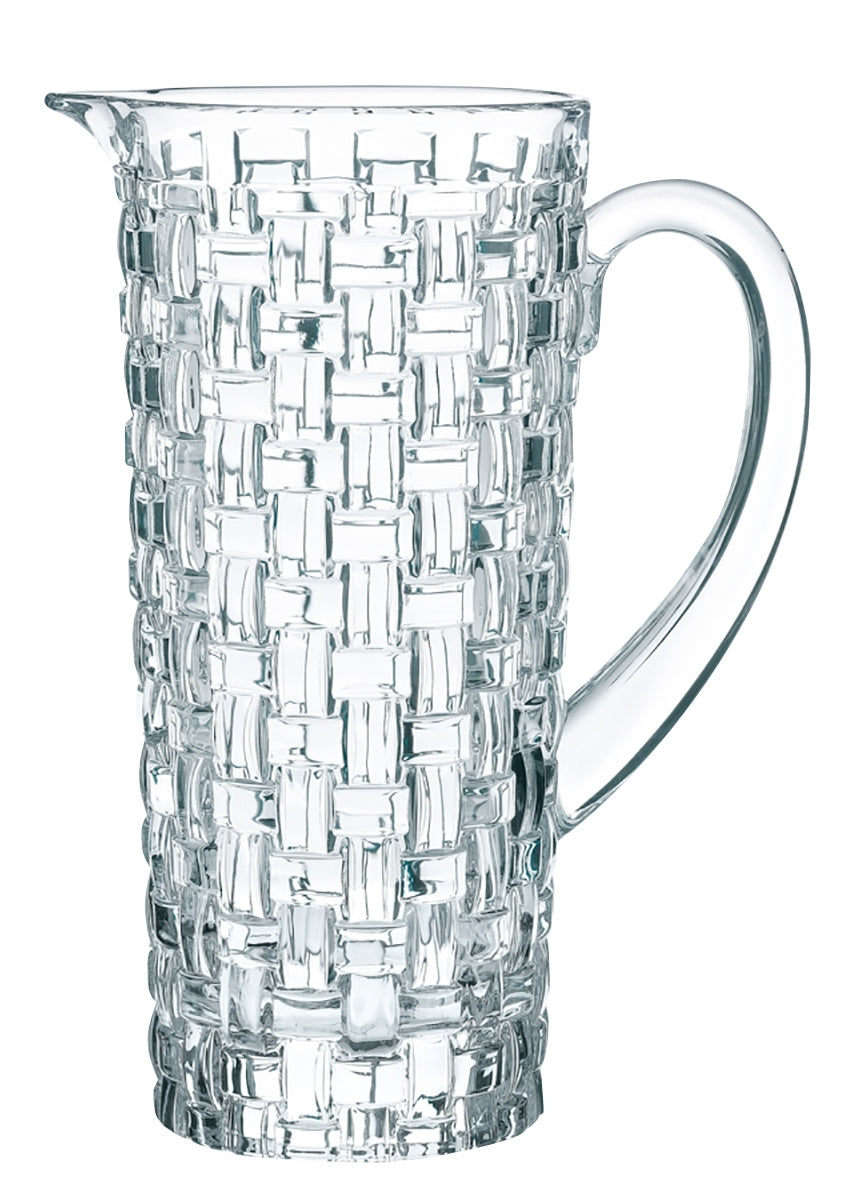 Nachtmann Bossa Nova crystal pitcher and 4 glass set (undecorated)