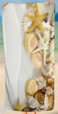 100% Cotton Velour Reactive Print Beach Towel 30"x60"