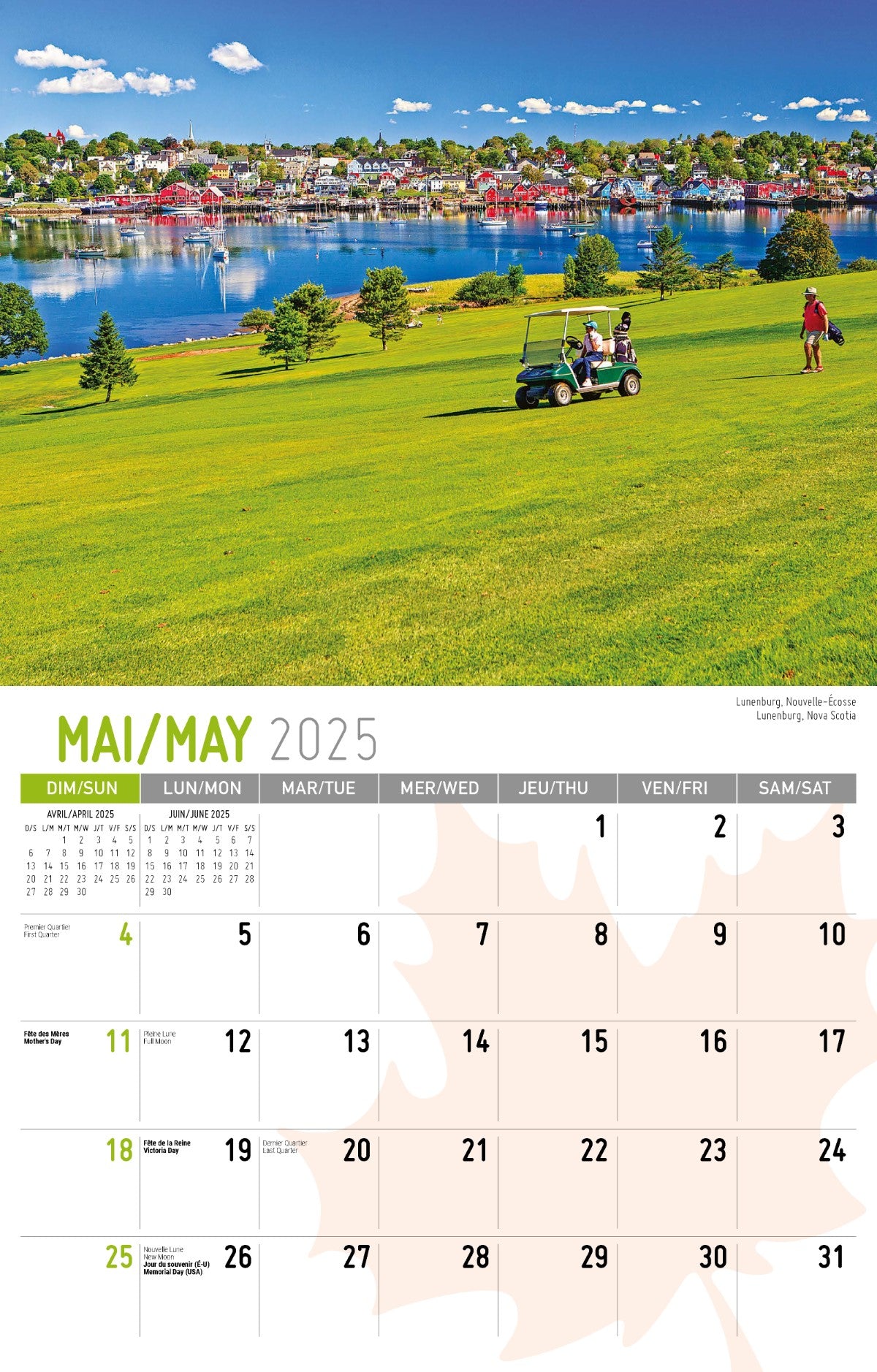 Galleria Wall Calendar 2025 Scenes of Canada (English/French)