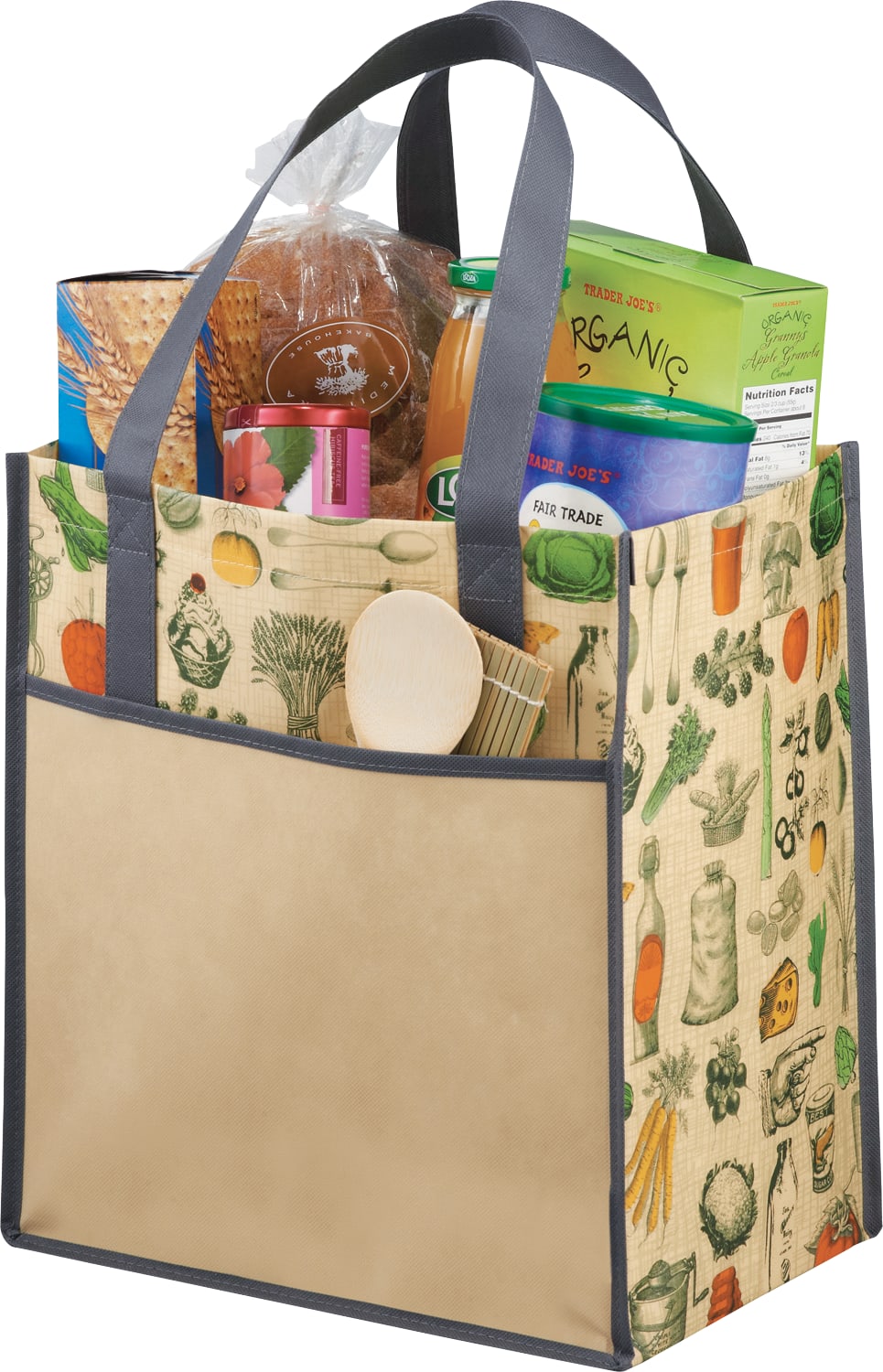 Big Grocery Vintage Laminated Non-Woven Tote