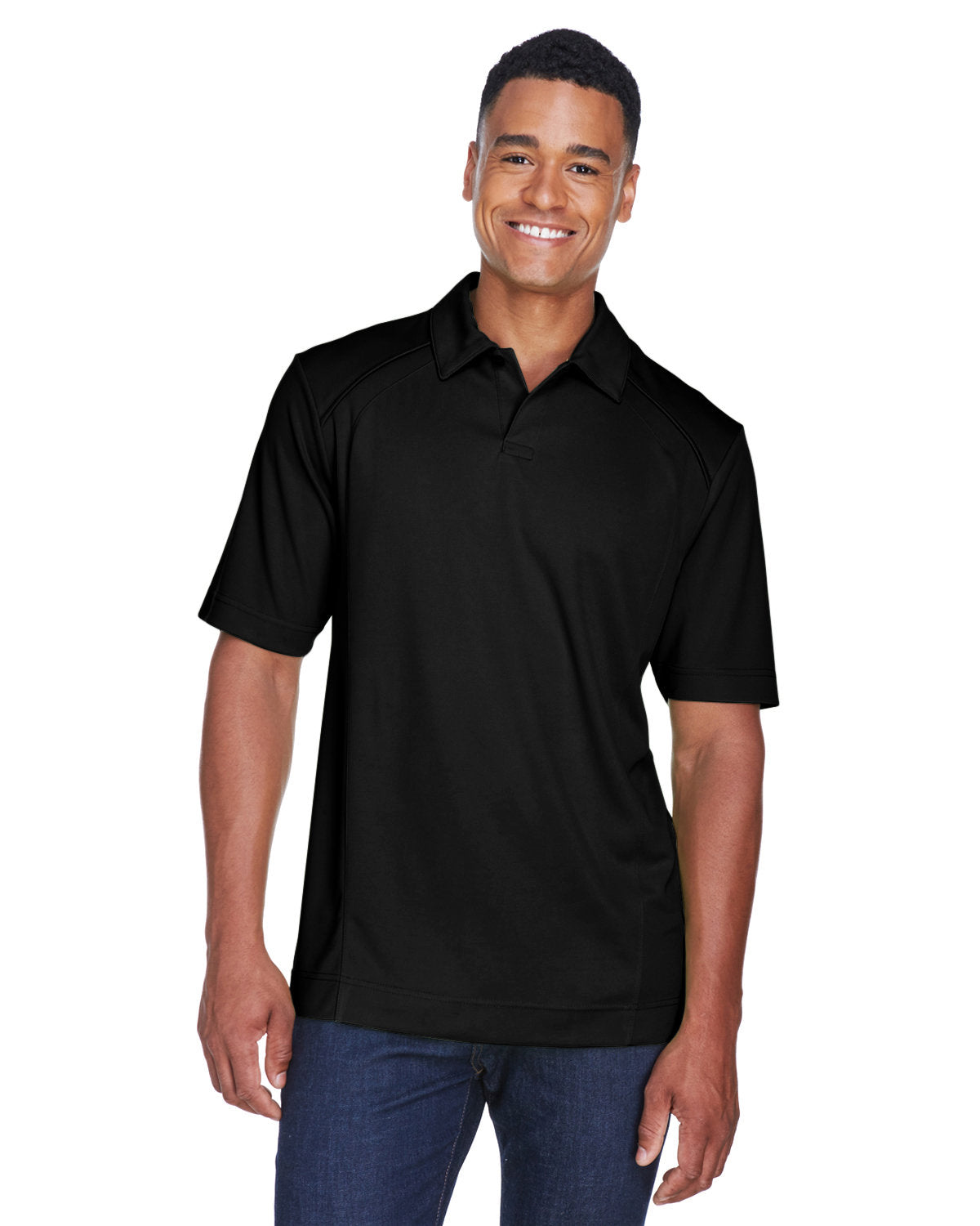 000189 NORTH END SPORT RED Men's Recycled Polyester Performance Piqué Polo