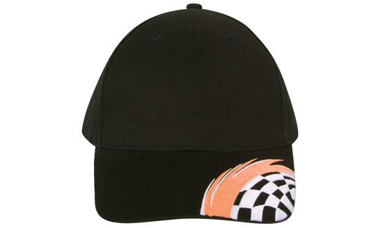 Brushed Cotton Cap w/Swoosh & Check Embroidery