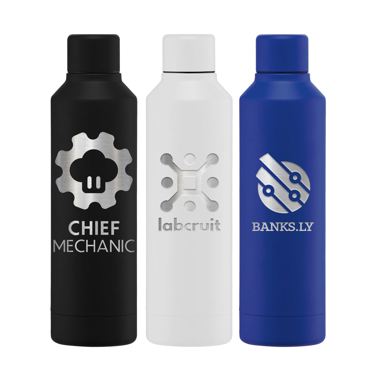 Olympus - 17 oz. Double Wall Copper-Lined Stainless Steel Bottle with Twist Lid - Laser