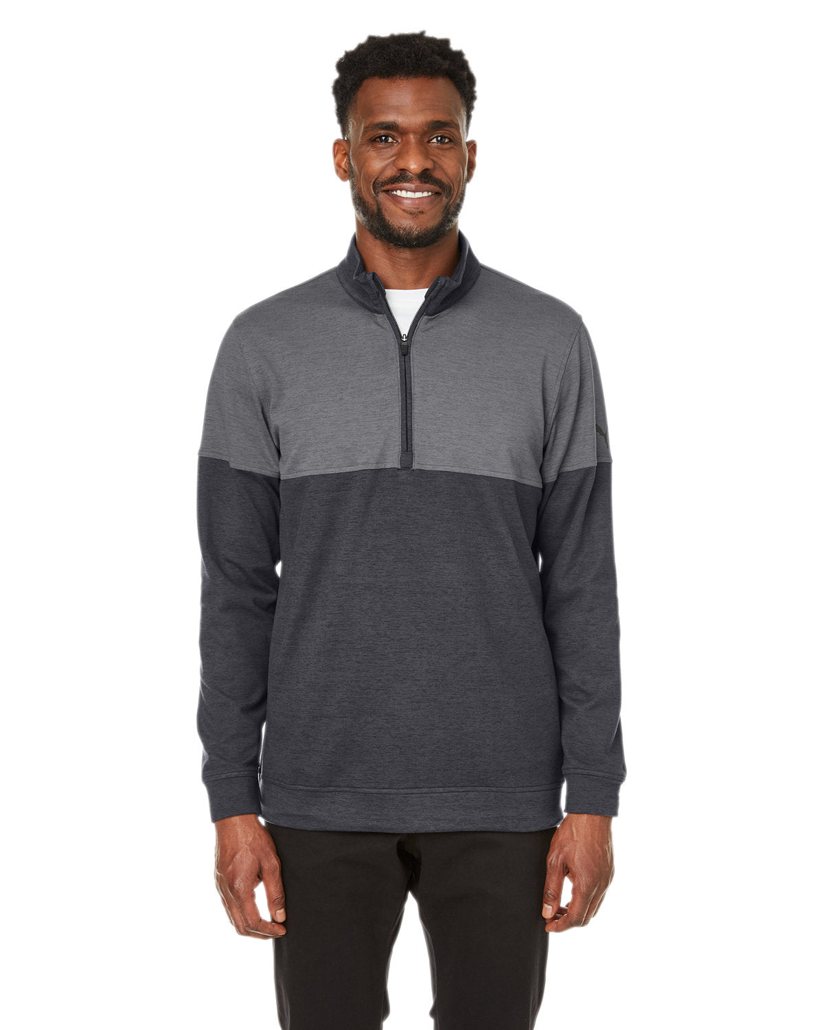 000124 PUMA GOLF Men's Cloudspun Warm Up Quarter-Zip