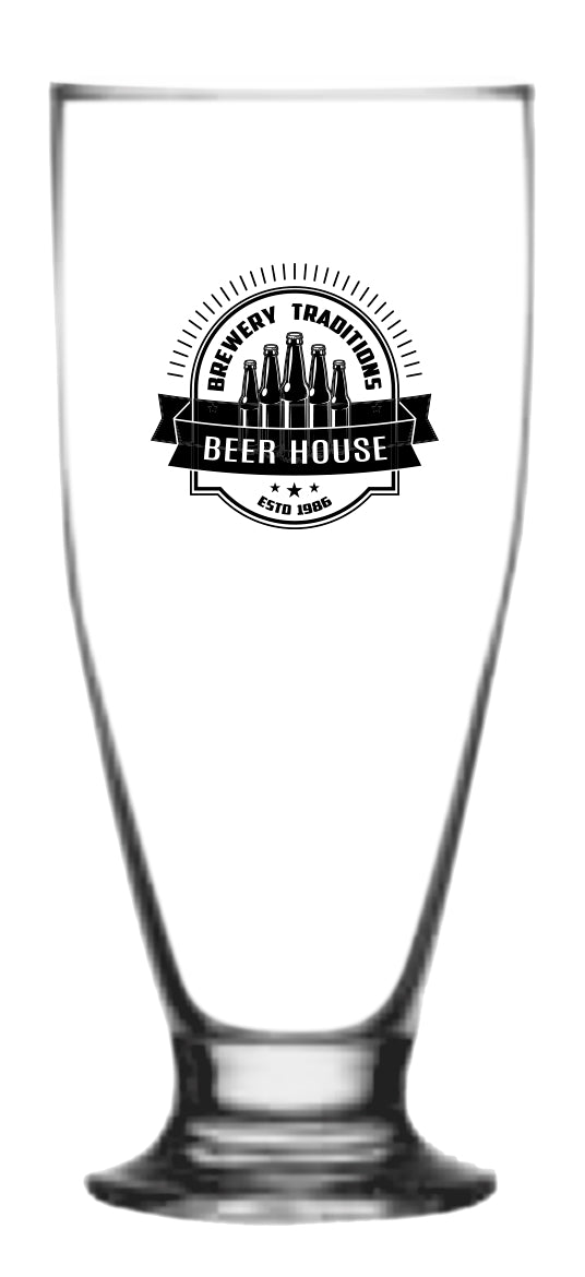 Cin-Cin 16oz clear glass pilsner