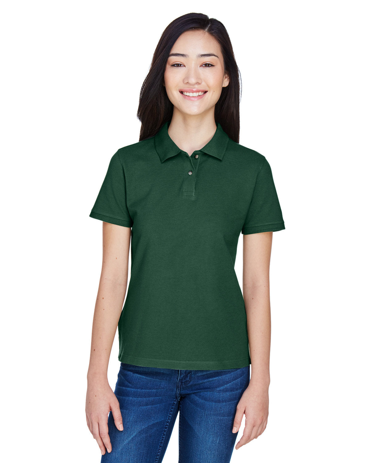 Harriton Ladies' 6 oz. Ringspun Cotton Piqué Short-Sleeve Polo