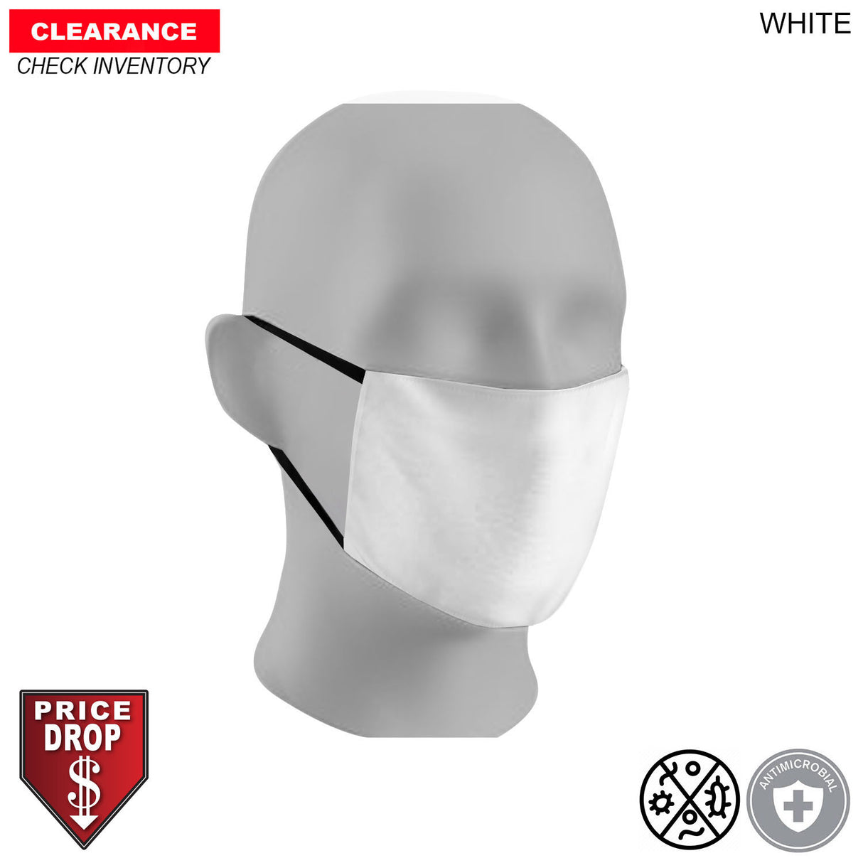 Individually Polybagged Sublimated 2ply Antimicrobial Face Mask available in EVERY COLOR