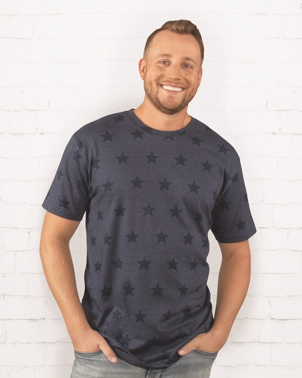 Code Five Star Print Tee