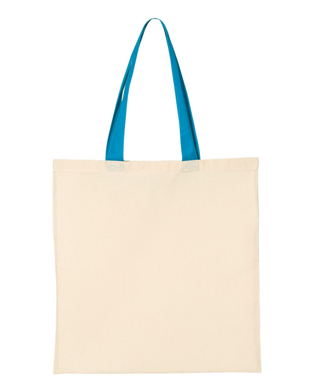 Q-Tees™ Economical Tote w/Contrast-Color Handles