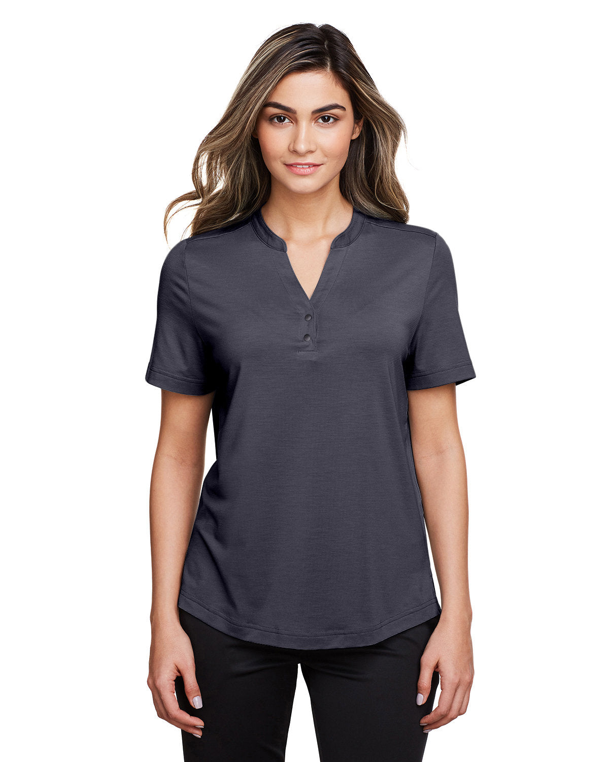 000186 NORTH END Ladies' JAQ Snap-Up Stretch Performance Polo
