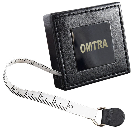 Squeeze Me Measuring Tape black simuleather with black stitiching