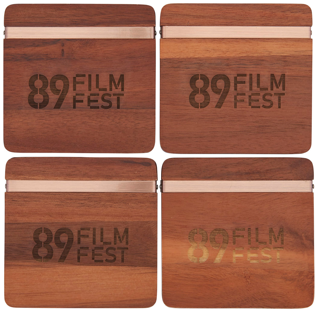 Graze Wood and Metal Coaster Set