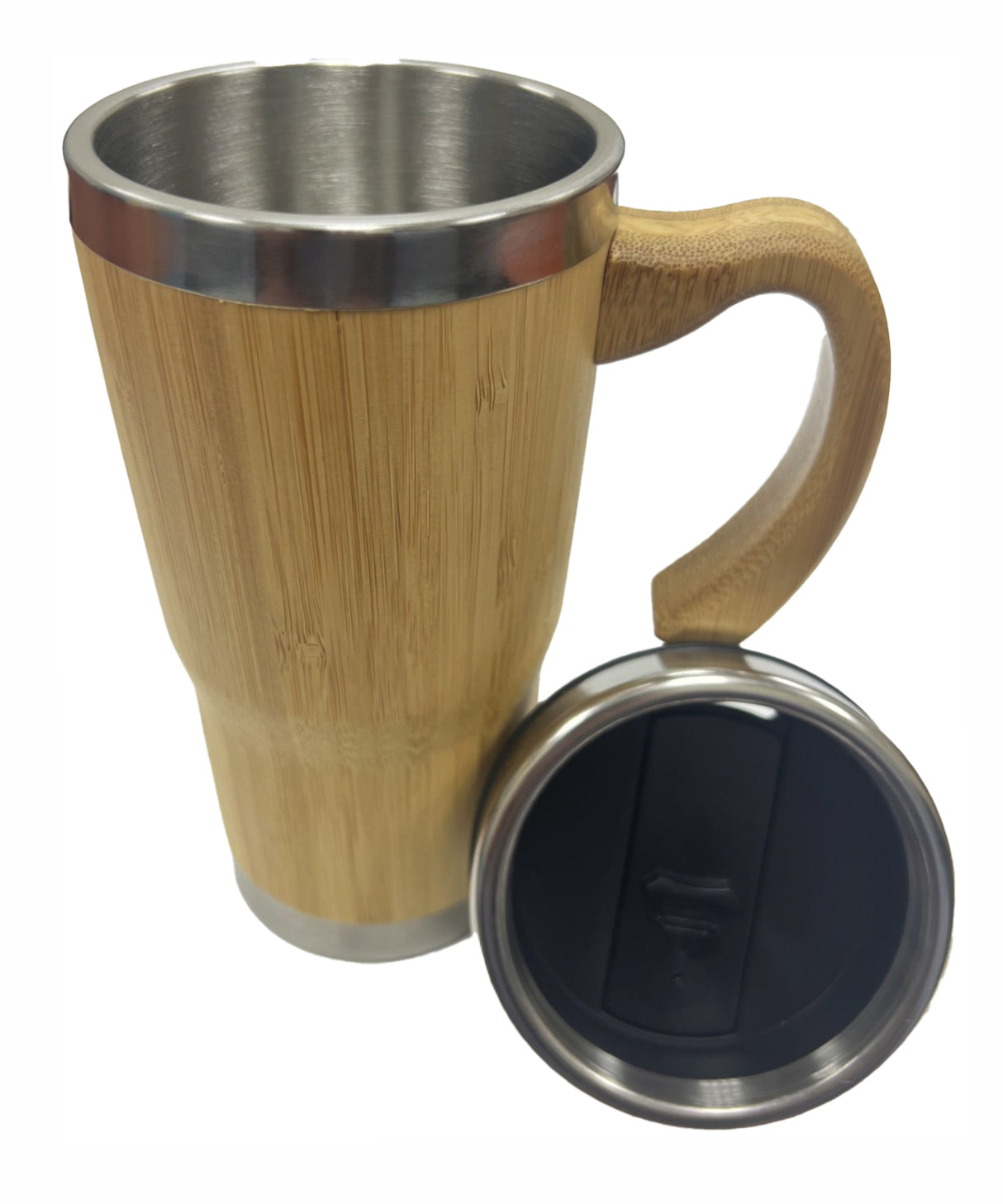 GALE 15 ounce Bamboo & Stainless Steel Tumbler with Handle (3-5 Days) NEW