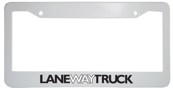 Licence Plate Frame white plastic