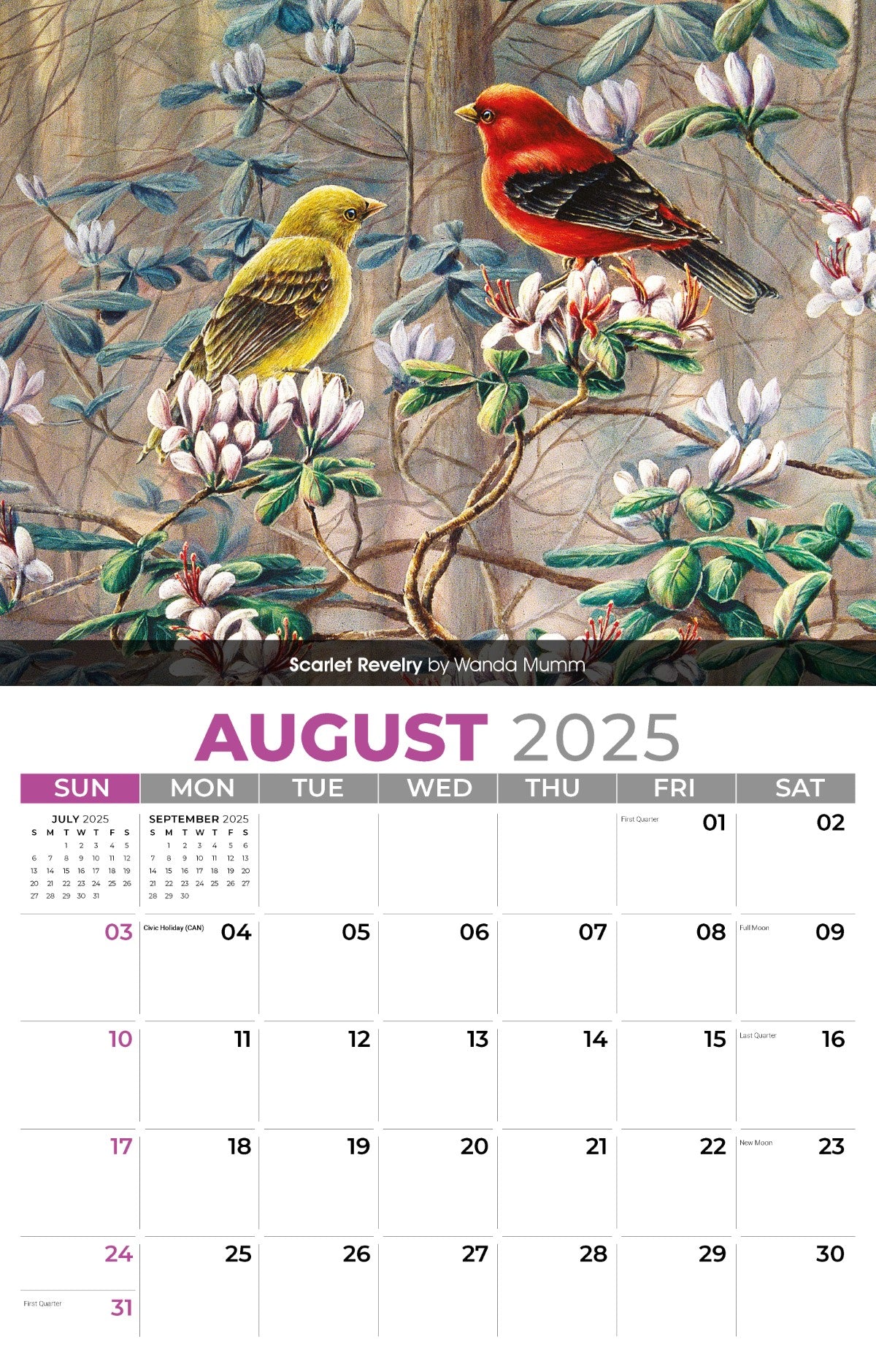 Galleria Wall Calendar 2025 Garden Birds